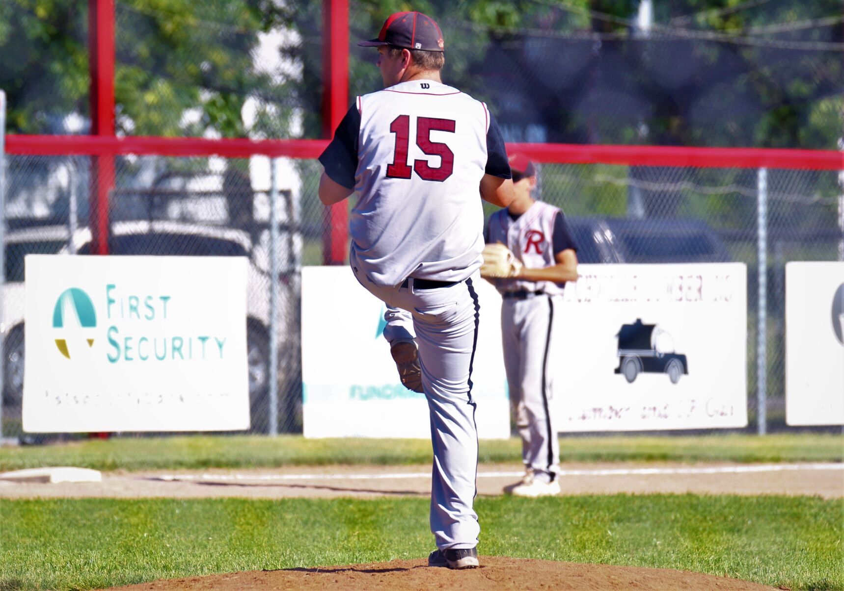 Ryder Fair begins windup vs. Northwood-Kensett 6/22/22